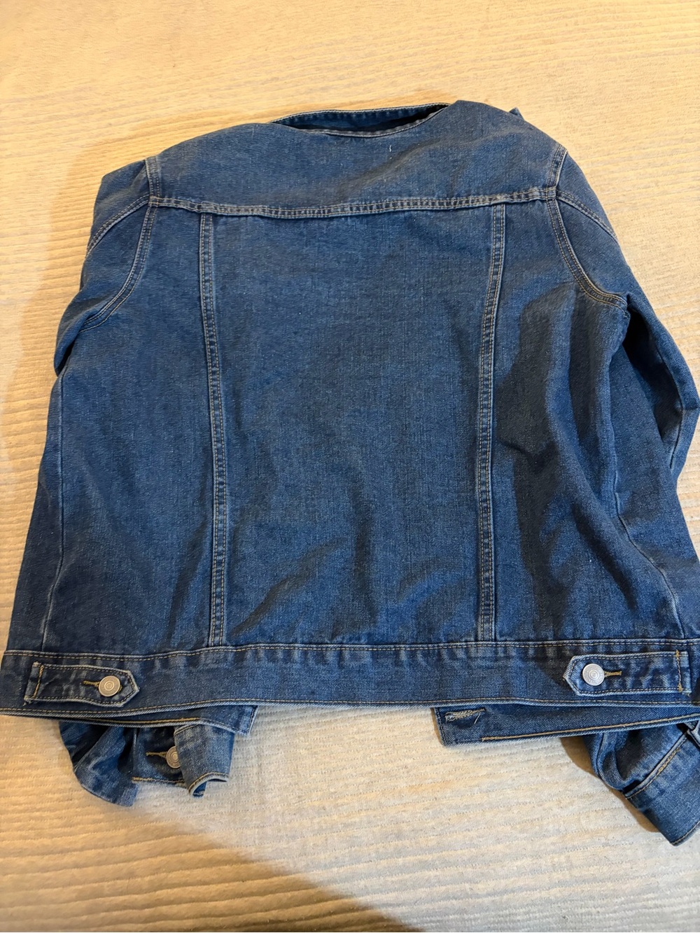 Glamorous Tall Denim Jacket Womens 16 Blue Bow Accent Button Front Jean Jacket - Picture 3 of 7